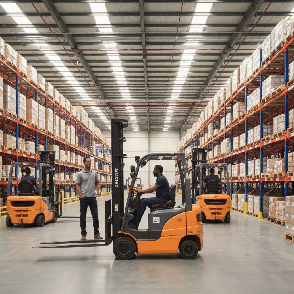 Forklift warehouse